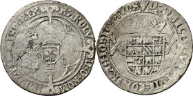 s/d. Carlos I. Amberes. 1 patard. (Vti. 472) (Vanhoudt 229.AN). Escasa. 2,46 g. BC/BC+.