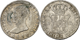 1810. José Napoleón. Madrid. AI. 4 reales. (AC. 14). 5,75 g. MBC/MBC+.