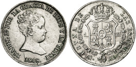 1848. Isabel II. Madrid. CL. 1 real. (AC. 300). Escasa. 1,49 g. MBC+.