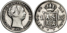 1852. Isabel II. Madrid. 1 real. (AC. 302). 1,32 g. MBC-.