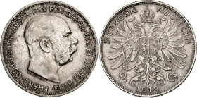 Austria. 1912. Francisco José I. 2 coronas. (KM. 2821). AG. 9,96 g. MBC+.