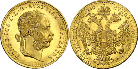 Austria. 1915. Francisco José. 1 ducado. (Fr. 494) (KM. 2267). Reacuñación oficial. AU. 3,49 g. S/C-.