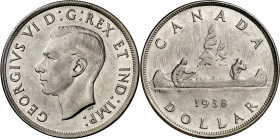 Canadá. 1938. Jorge V. 1 dólar. (KM. 37). Golpecitos. Escasa. AG. 23,28 g. EBC-.