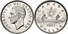 Canadá. 1951. Jorge VI. 1 dólar. (KM. 46). AG. 23,37 g. EBC+.
