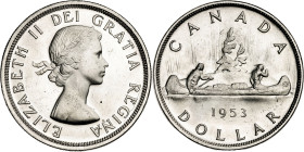 Canadá. 1953. Isabel II. 1 dólar. (KM. 54). AG. 23,04 g. EBC+.