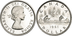 Canadá. 1961. Isabel II. 1 dólar. (KM. 54). Golpecitos. AG. 23,05 g. EBC+.
