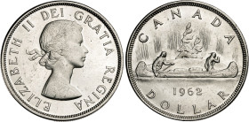 Canadá. 1962. Isabel II. 1 dólar. (KM. 54). Rayitas. AG. 23,16 g. EBC.