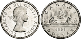 Canadá. 1963. Isabel II. 1 dólar. (KM. 54). AG. 23,38 g. EBC-.