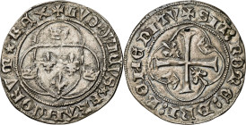 Francia. Luis XI (1461-1483). Poitiers. Blanc à la couronne. (Duplessy 550). AG. 2,32 g. MBC+.