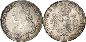 Francia. 1790. Luis XVI. A (París). 1 ecu. (KM. 564.1). 29,34 g. MBC+.