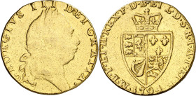Gran Bretaña. 1794. Jorge III. 1 guinea. (Fr. 356) (KM. 609). Sirvió como joya. AU. 8,25 g. BC+/MBC-.