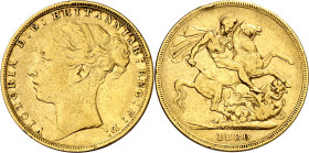 Gran Bretaña. 1880. Victoria. 1 libra. (Fr. 388) (KM. 752). AU. 7,93 g. MBC-.