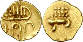 India. Rajas de Cochin y Kalicut. (s. XVII-XVIII). 1 fanam. (Mitchiner N-I. S. & W. C. 1129). AU. 0,39 g. EBC.