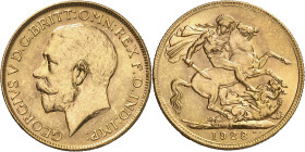 Sudáfrica. 1928. Jorge V. 1 libra. (Fr. 5) (Kr. 21). AU. 7,99 g. EBC+.