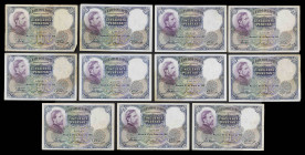 1931. 50 pesetas. (Ed. C10). (Ed. 359). 25 de abril, Rosales. 11 billetes. BC/BC+.