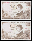 1965. 100 pesetas. (Ed. D71) (Ed. 470). 19 de noviembre, Bécquer. Pareja correlativa, sin serie. S/C-.