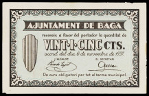 Bagà. 25 céntimos. (T. 327). EBC.