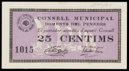 Domenys del Penedès. 25 céntimos. (T. 1050a). EBC.