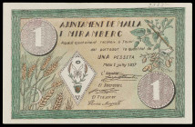 Malla i Miramberc. 1 peseta. (T. 1615a). Nº 0096. Raro. EBC.