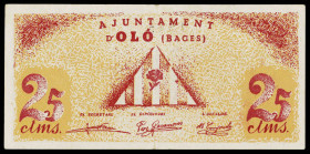 Oló. 25 céntimos. (T. 1942c). Escaso. MBC-.