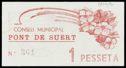 Pont de Suert. 1 peseta. (T. 2247). Nº 261. Escaso. MBC+.