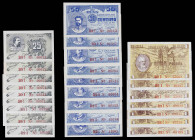 Reus. 25 (diez), 50 céntimos (nueve) y 1 peseta (siete). (T. 2397 a 2415). 26 billetes, todos los del Consell Municipal, catorce con numeraciones muy ...