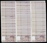 Francia. 1980 a 1997. Banco de Francia. 20 francos. Claude Debussy. 77 billetes, con fechas distintas. Algunos correlativos. A examinar. EBC-/S/C.