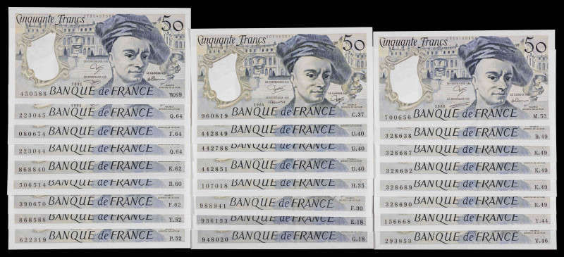 Francia. 1980 a 1991. Banco de Francia. 50 francos. Maurice Quentin de la Tour -...