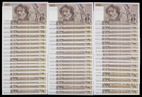 Francia. 1982 a 1995. Banco de Francia. 100 francos. Eugène Delacroix. 53 billetes con fechas distintas. Algunos correlativos. A examinar. EBC+/S/C.