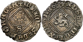 Enrique IV (1454-1474). Sevilla. Blanca de rombo. (Imperatrix E4:31.25) (AB. 834 var). Atractiva. 1,01 g. MBC.