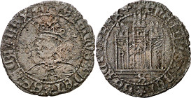 Enrique IV (1454-1474). Sevilla. Dinero. (Imperatrix E4:12.6, mismo ejemplar) (AB. 786 var, como 1/2 cuartillo) (V.Q. 5800, mismo ejemplar). Ex Áureo ...