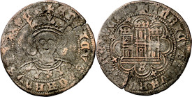 Enrique IV (1454-1474). Sevilla. Cuartillo. (Imperatrix E4:14.156, mismo ejemplar) (AB. 755.2 var). Orla octolobular. Grieta. 2,73 g. MBC-.