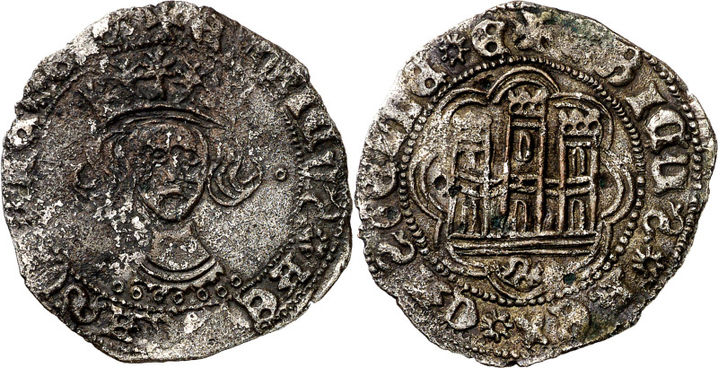Enrique IV (1454-1474). Sevilla. Cuartillo. Falsa de época del tipo Imperatrix E...