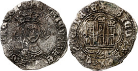 Enrique IV (1454-1474). Sevilla. Cuartillo. Falsa de época del tipo Imperatrix E4:14.157, mismo ejemplar. Orla octolobular. Oxidaciones. 1,83 g. (MBC-...