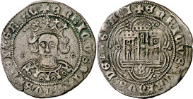 Enrique IV (1454-1474). Sevilla. Cuartillo. (Imperatrix E4:14.170, mismo ejemplar) (AB. 755.5 var). 3,13 g. MBC-.