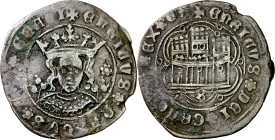 Enrique IV (1454-1474). Sevilla. Cuartillo. (Imperatrix E4:14.152, mismo ejemplar) (AB. falta). 3,09 g. MBC-.