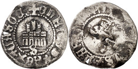 Enrique IV (1454-1474). Sevilla. Cuarto de real. (Imperatrix E4:11.7, mismo ejemplar) (AB. 706.1) (Bautista 942.1, mismo ejemplar). Orlas circulares e...