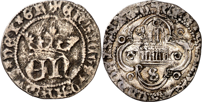 Enrique IV (1454-1474). Sevilla. Medio real. (Imperatrix E4:10.27, mismo ejempla...