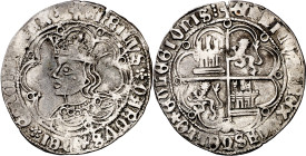Enrique IV (1454-1474). Sevilla. Real de busto. (Imperatrix E4:9.28) (AB. 685). Leones sin corona. Limpiada. Ex Áureo & Calicó 04/07/2019, nº 174. 3,2...