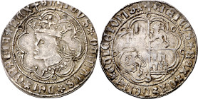 Enrique IV (1454-1474). Sevilla. Real de busto. (Imperatrix E4:9.31, mismo ejemplar) (AB. 685). Bella. Muy escasa así. 3,33 g. EBC-.