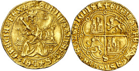 Enrique IV (1454-1474). Sevilla. Enrique "de la silla". (Imperatrix E4:3.39, mismo ejemplar) (M.R. 20.13, mismo ejemplar) (AB. 653). Orla circular en ...