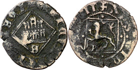Princesa Isabel (1471-1474). Ávila. Blanca de rombo. (Imperatrix PY:8.7, mismo ejemplar) (AB. 827.6 var). Rara. 1,26 g. BC.