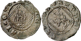 Princesa Isabel (1471-1474). Ávila. Blanca de rombo. (Imperatrix PY:8.10, mismo ejemplar) (AB. falta). Rara. 0,67 g. MBC-.
