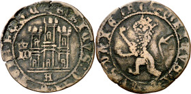 Princesa Isabel (1471-1474). Ávila. Maravedí. (Imperatrix PY:6.3, mismo ejemplar) (AB. falta) (Bautista 955.14, mismo ejemplar). Ex Colección Guiomar,...