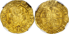 Princesa Isabel (1471-1474). Ávila. Enrique "de la silla". (Imperatrix PY:1.5, mismo ejemplar) (M.R. 25.1 var) (AB. 649 var). En cápsula de la NGC com...