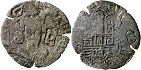 Enrique IV (1454-1474). Valladolid. Cuartillo. (Imperatrix CM:C.G.3, CM:C.S.1 y CM:C.Y.2, mismo ejemplar). Contramarcas: G e Y góticas en anverso y S ...