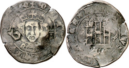 Enrique IV (1454-1474). Córdoba. Cuartillo. (Imperatrix CM:C.G.3 y CM:D.18.11, mismo ejemplar). Contramarcas: G gótica y torre incusa. Muy rara. 3,13 ...