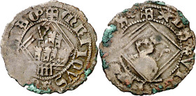 Enrique IV (1454-1474). Segovia. Blanca de rombo. (Imperatrix CM:C.V.5, mismo ejemplar). Contramarca: V latina. Pequeñas oxidaciones. Escasa. 0,88 g. ...