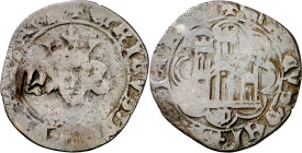 Enrique IV (1454-1474). ¿Palencia?. Cuartillo. (Imperatrix CM:C.Y.2, mismo ejemplar). Contramarca: Y gótica en cuadrado incuso. Rara. 2,07 g. BC.