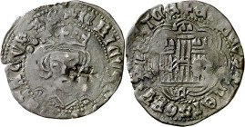 Enrique IV (1454-1474). Medina del Campo. Cuartillo. (Imperatrix CM:D.9.2 y CM:D.16.1, mismo ejemplar). Contramarcas: cruz patriarcal y llave incusas....